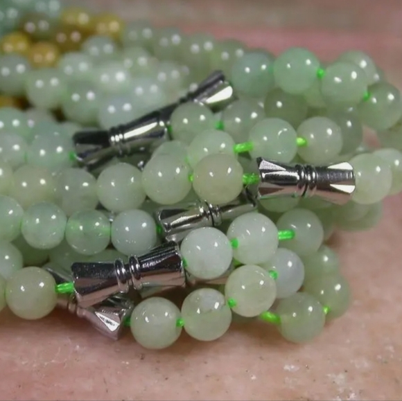 Green Yellow 100% Natural A JADE Jadeite Bead beads Necklace 20 inches - Picture 8 of 8